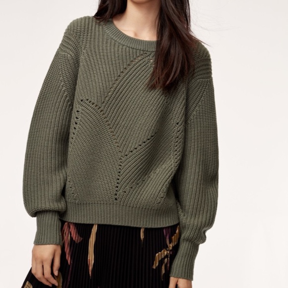 Aritzia - Wilfred - Serment Sweater - Crewneck - Green - Size XS